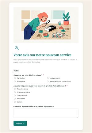 Votre avis sur notre nouveau service