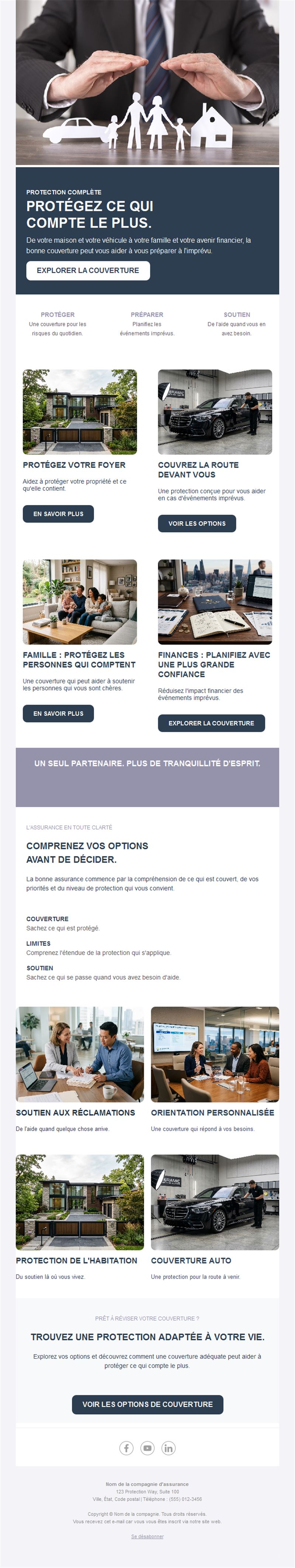 Newsletter de couverture d'assurance complète