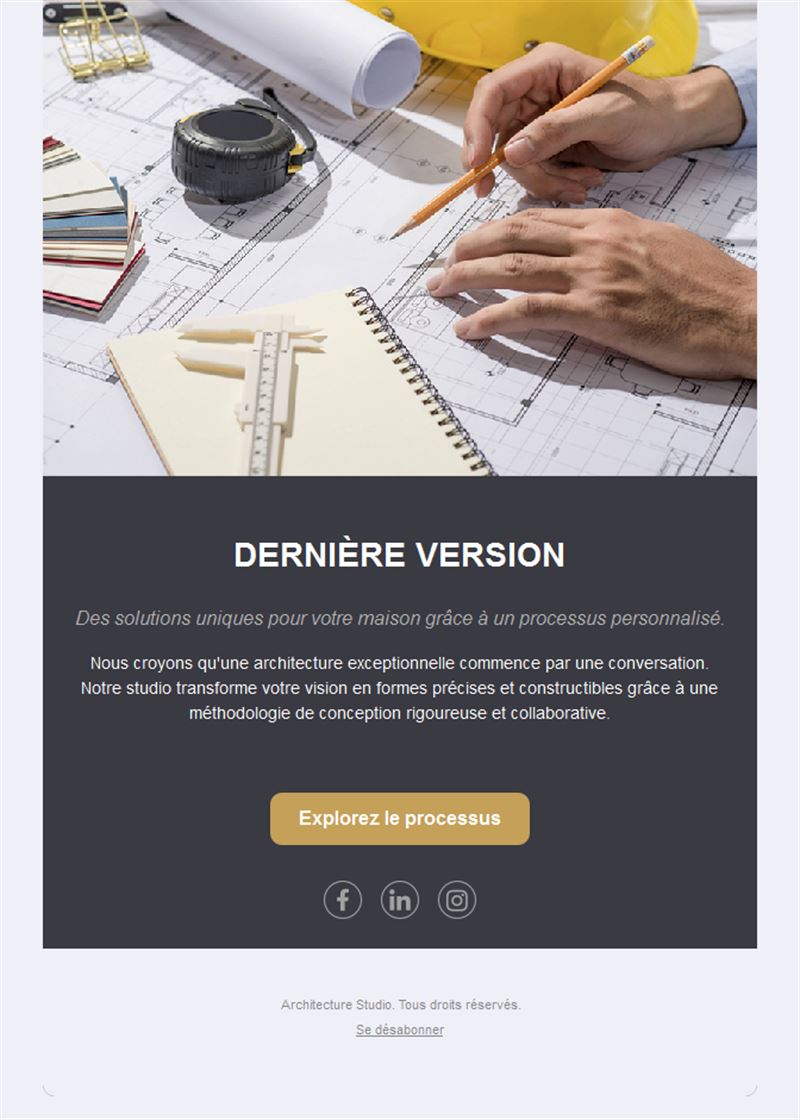 Email d'agence d'architecture pour maisons
