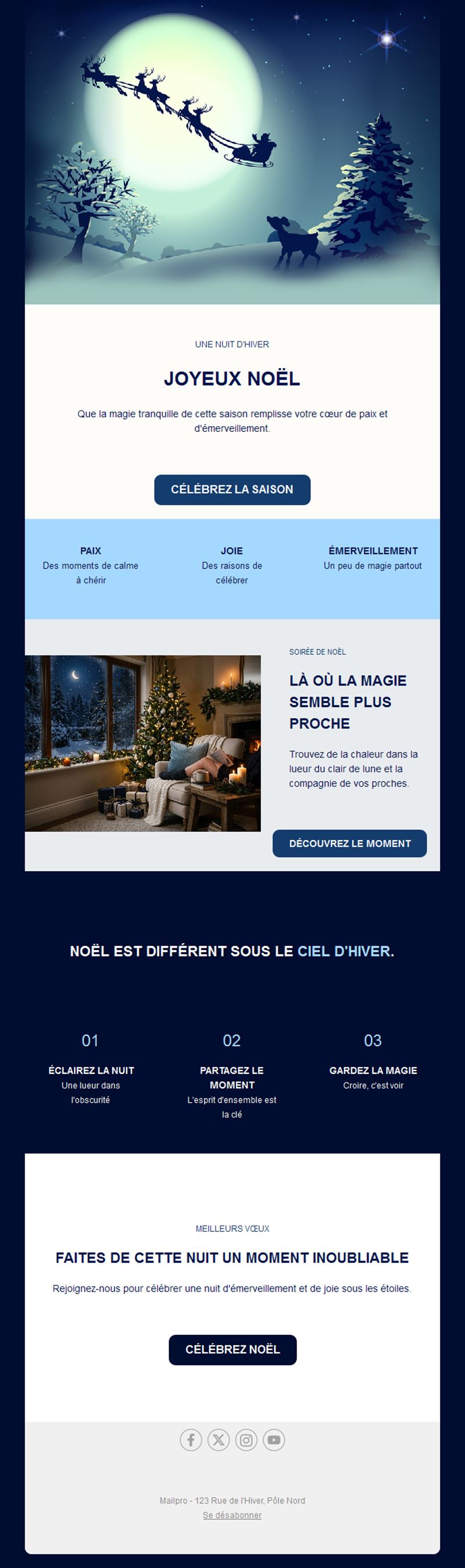 Newsletter de Noël nuit d'hiver
