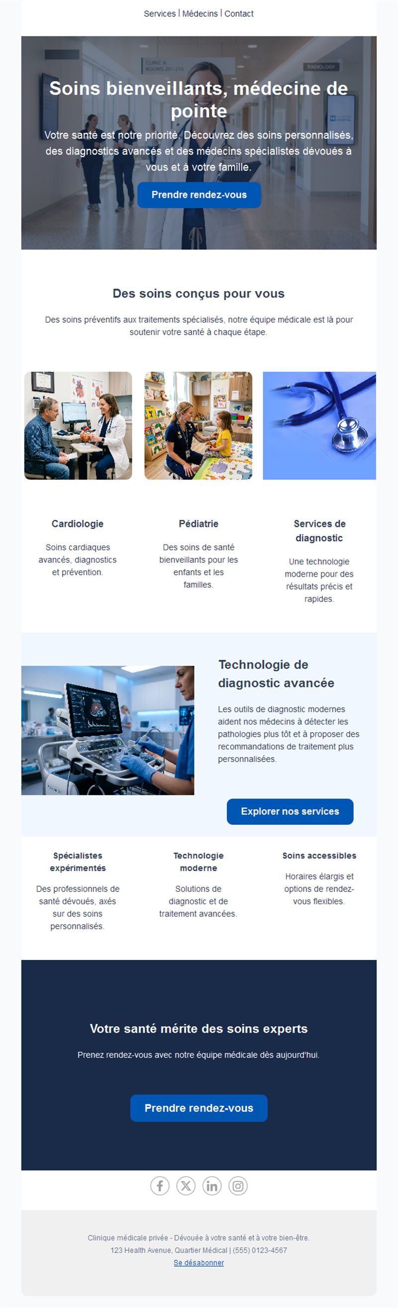 Email de clinique pluridisciplinaire