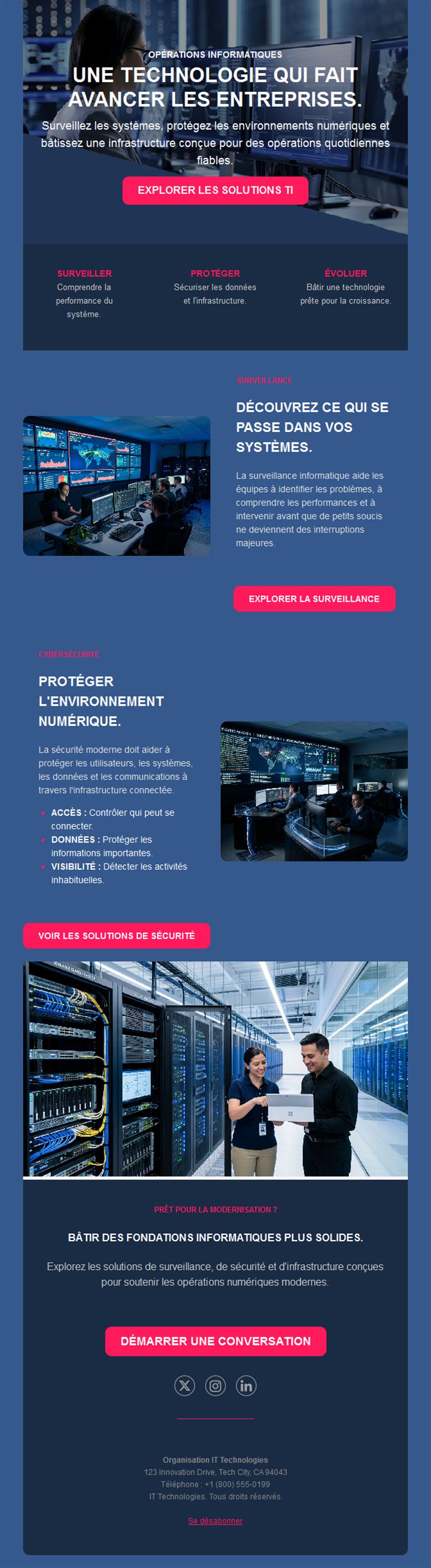 Newsletter d'exploitation et supervision IT