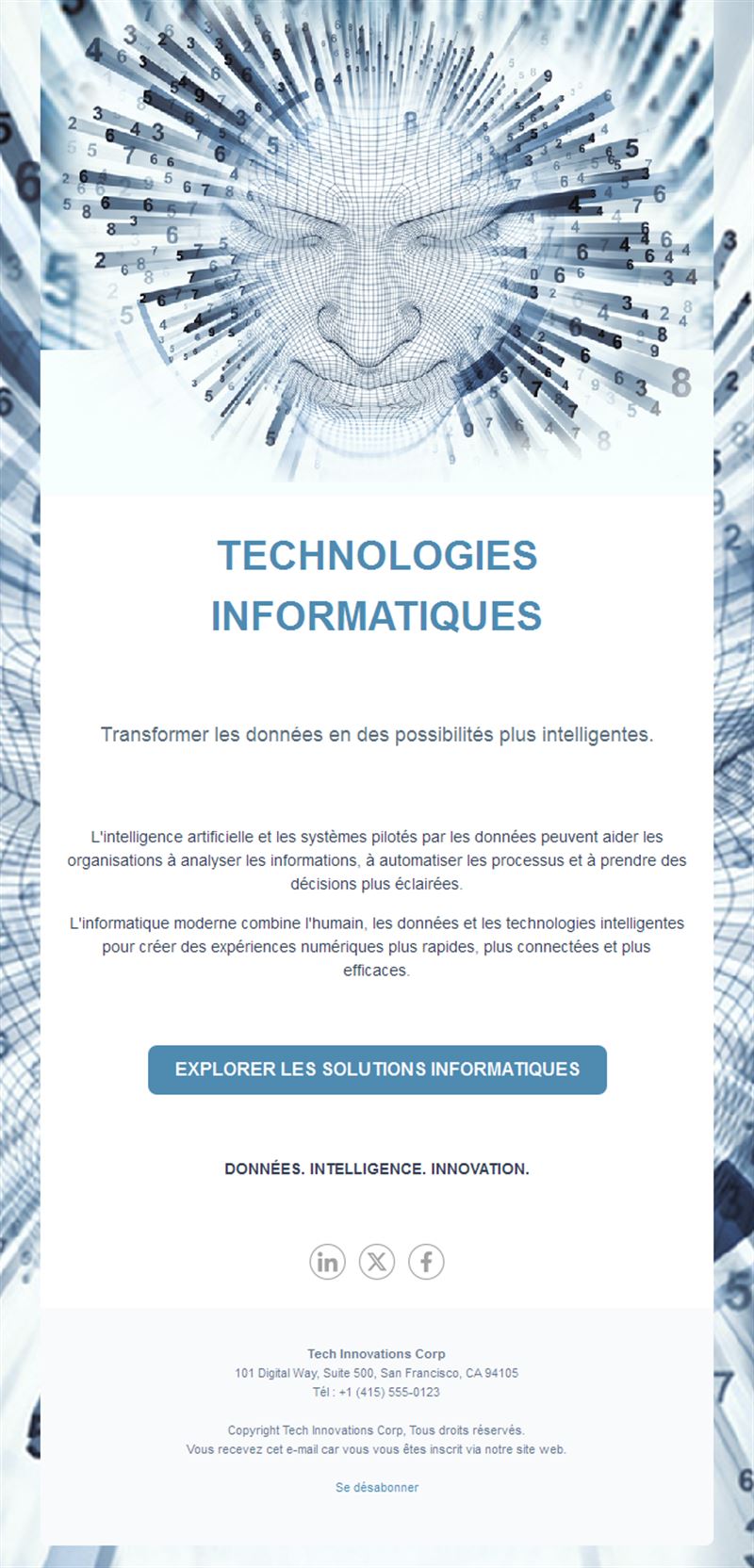 Email intelligence artificielle et données