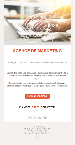 Email d'agence de communication digitale