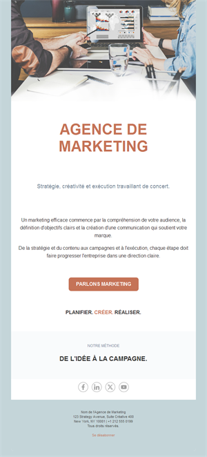 Email d'agence marketing terre cuite