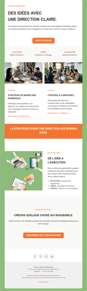 Newsletter d'agence de marketing digital