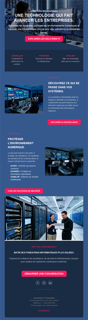 Newsletter d'exploitation et supervision IT